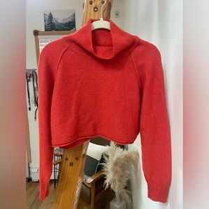 Cropped turtleneck sweater